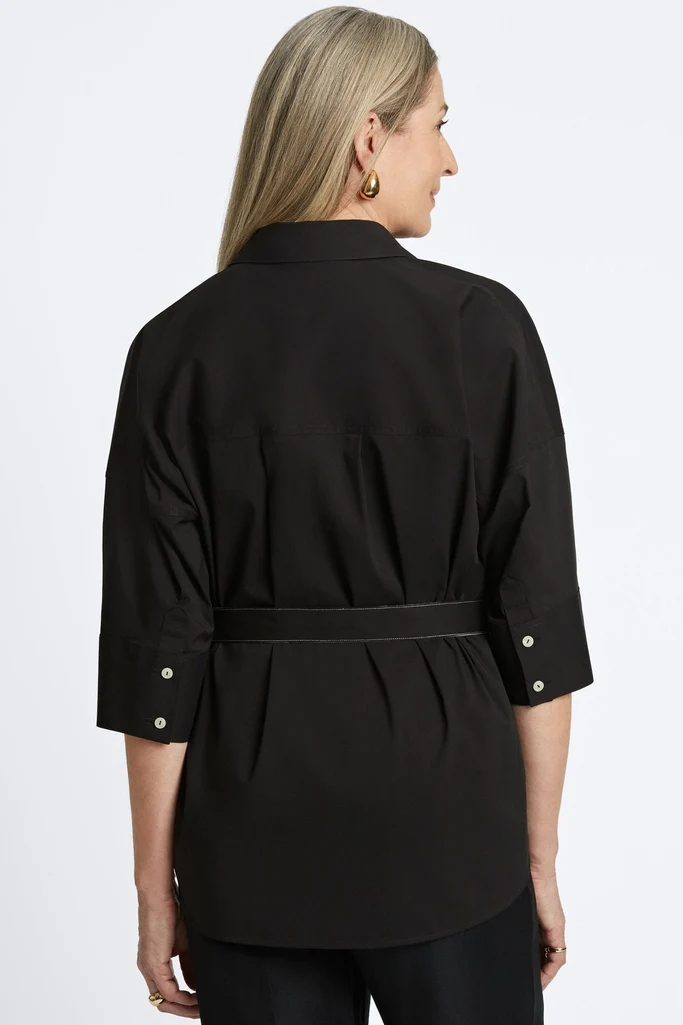 Avery Stretch Matte Sateen 3/4 Sleeve Shirt - Image 14