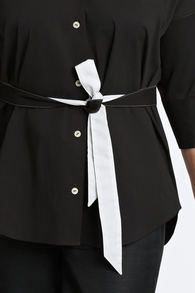 Avery Stretch Matte Sateen 3/4 Sleeve Shirt - Image 16