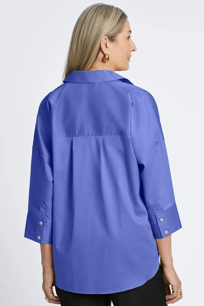 Avery Stretch Matte Sateen 3/4 Sleeve Shirt - Image 4