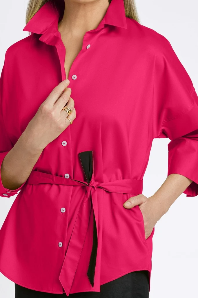 Avery Stretch Matte Sateen 3/4 Sleeve Shirt - Image 7