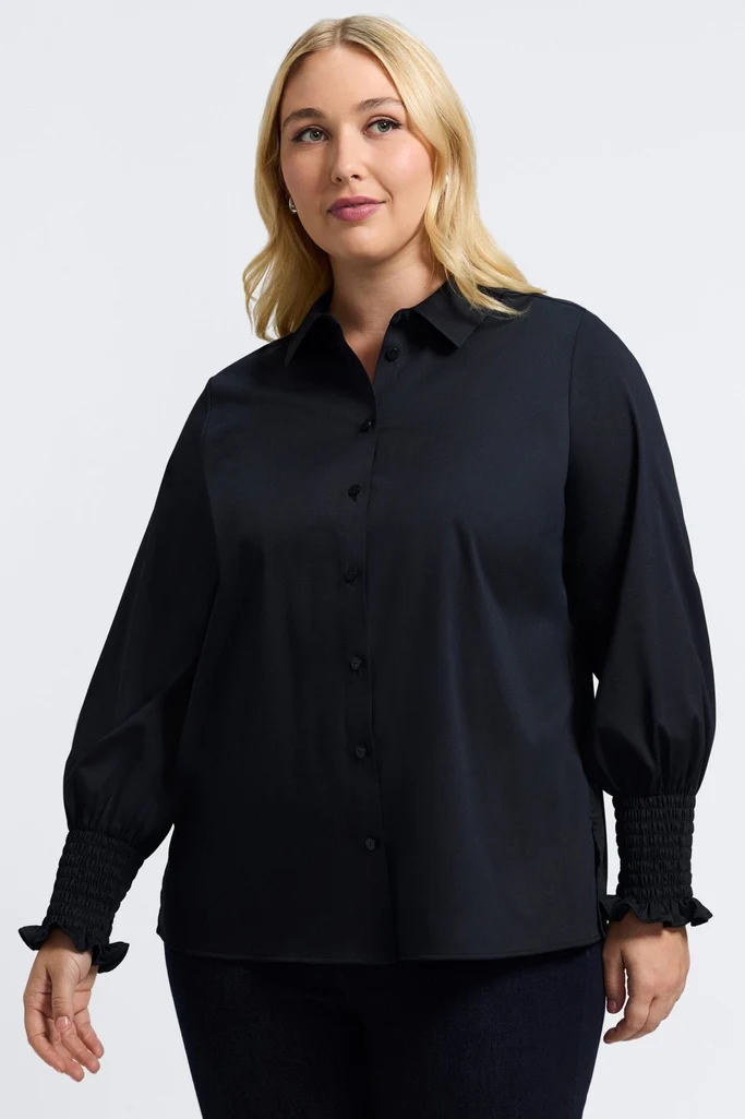 Avril Plus Stretch Matte Sateen Long Sleeve Shirt - Image 11