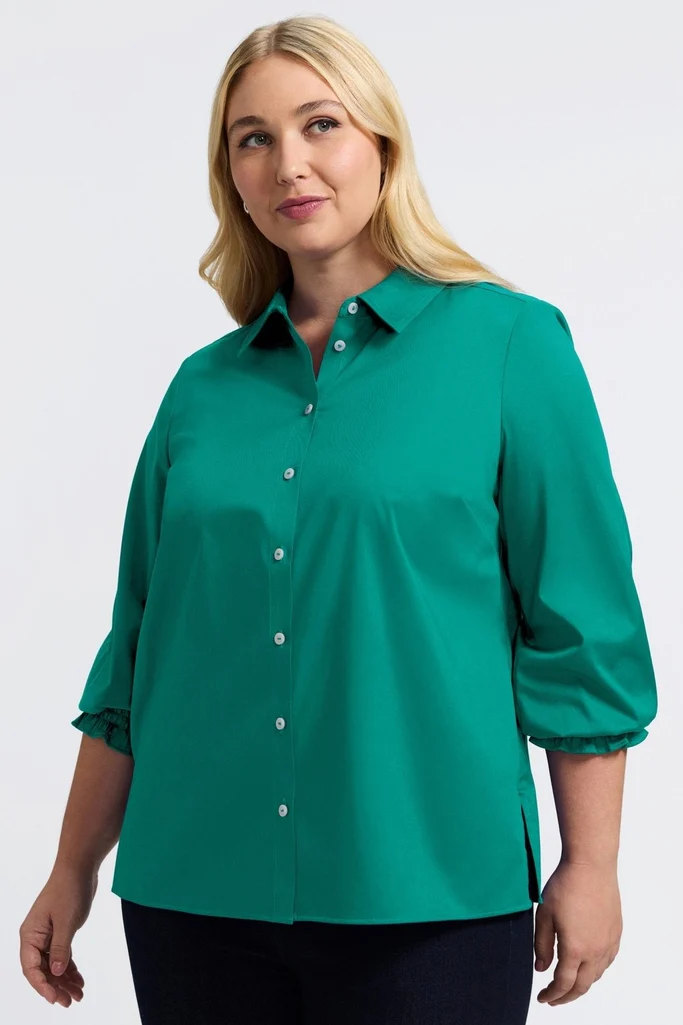 Avril Plus Stretch Matte Sateen Long Sleeve Shirt - Image 20