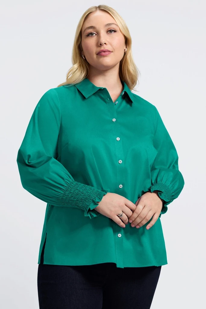 Avril Plus Stretch Matte Sateen Long Sleeve Shirt - Image 22
