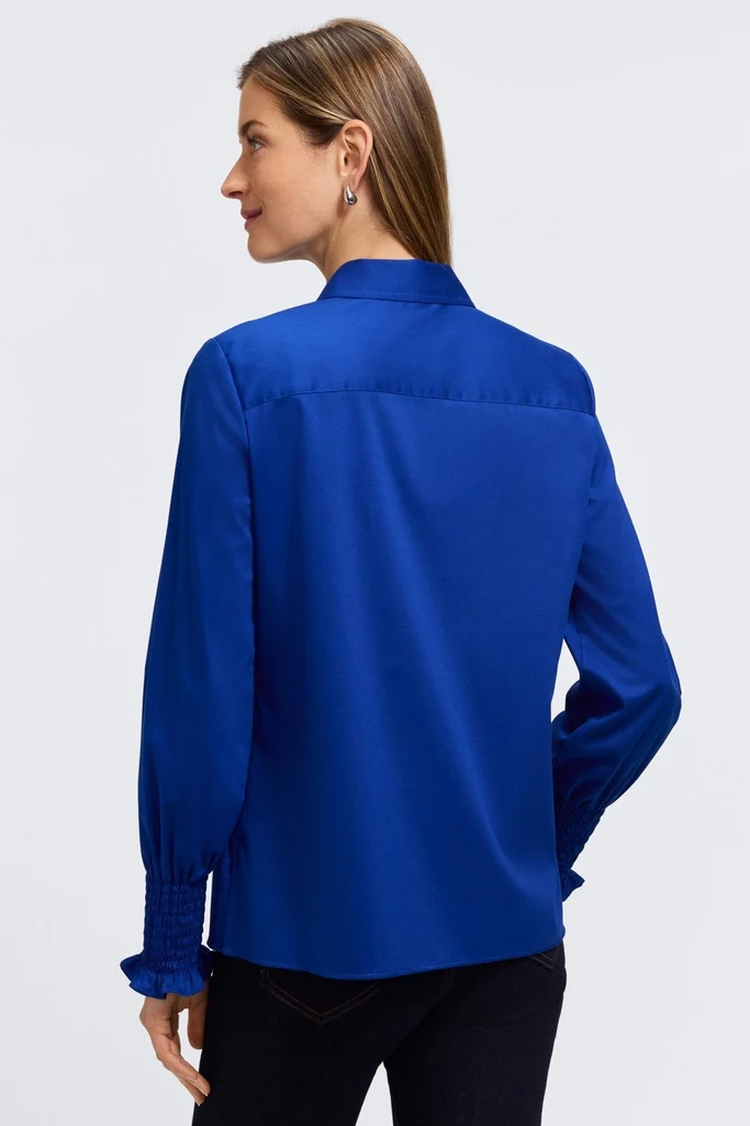 Avril Stretch Matte Sateen Long Sleeve Shirt - Image 10