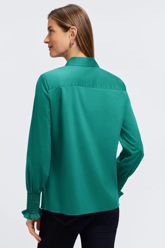 Avril Stretch Matte Sateen Long Sleeve Shirt - Image 20