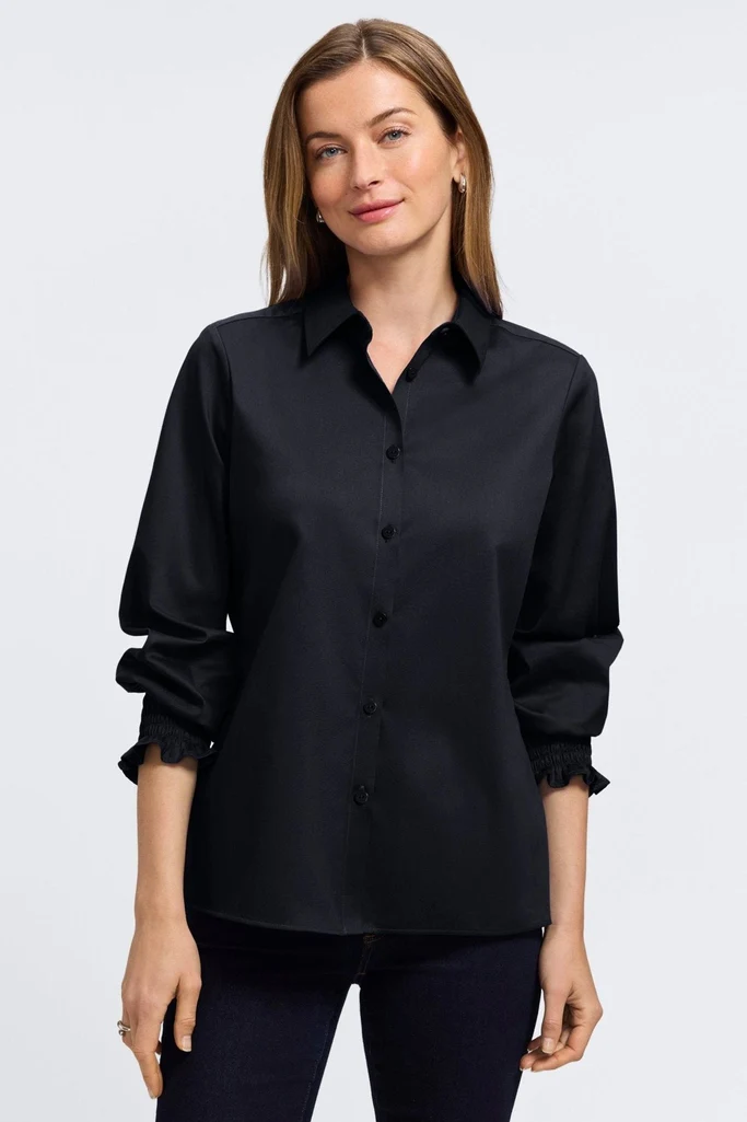 Avril Stretch Matte Sateen Long Sleeve Shirt - Image 24