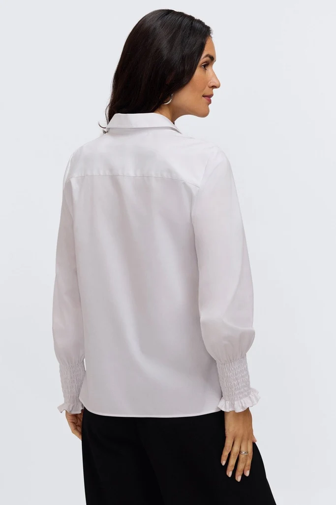 Avril Stretch Matte Sateen Long Sleeve Shirt - Image 4