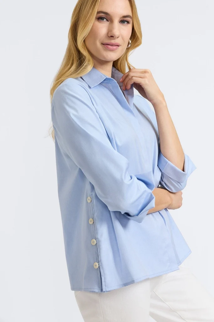 Beatrice Cavalry Twill 3/4 Sleeve Shirt