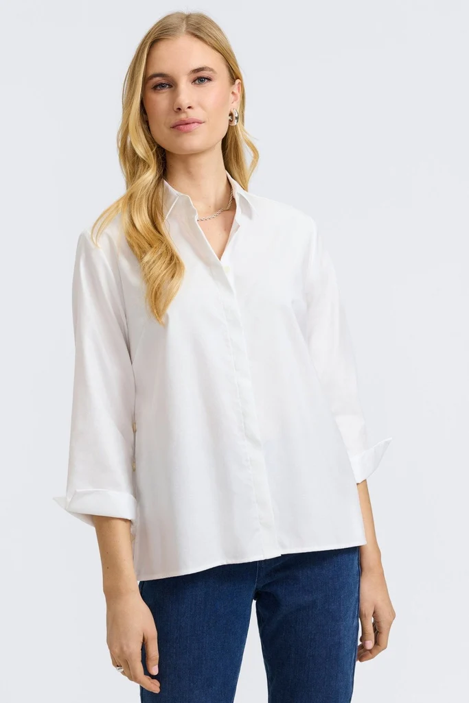 Beatrice Cavalry Twill 3/4 Sleeve Shirt - Image 10