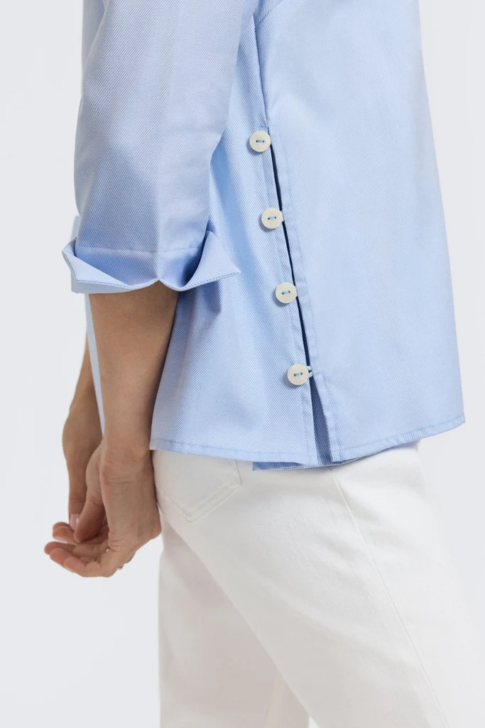 Beatrice Cavalry Twill 3/4 Sleeve Shirt - Image 3