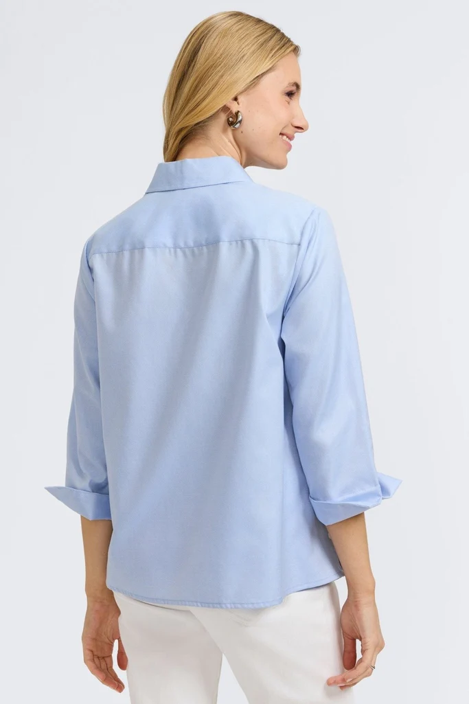 Beatrice Cavalry Twill 3/4 Sleeve Shirt - Image 5