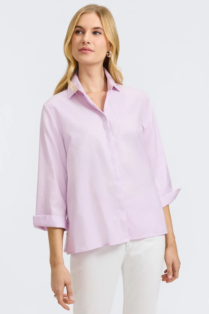 Beatrice Cavalry Twill 3/4 Sleeve Shirt - Image 6