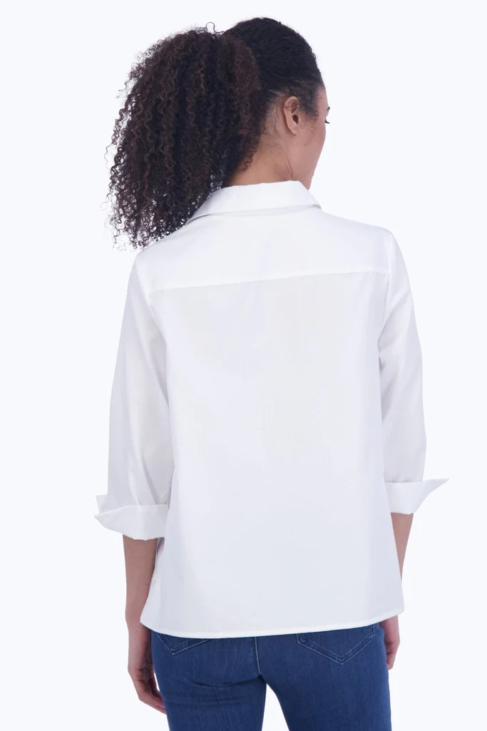 Beatrice No Iron Cavalry Twill 3/4 Sleeve Shirt - Image 3