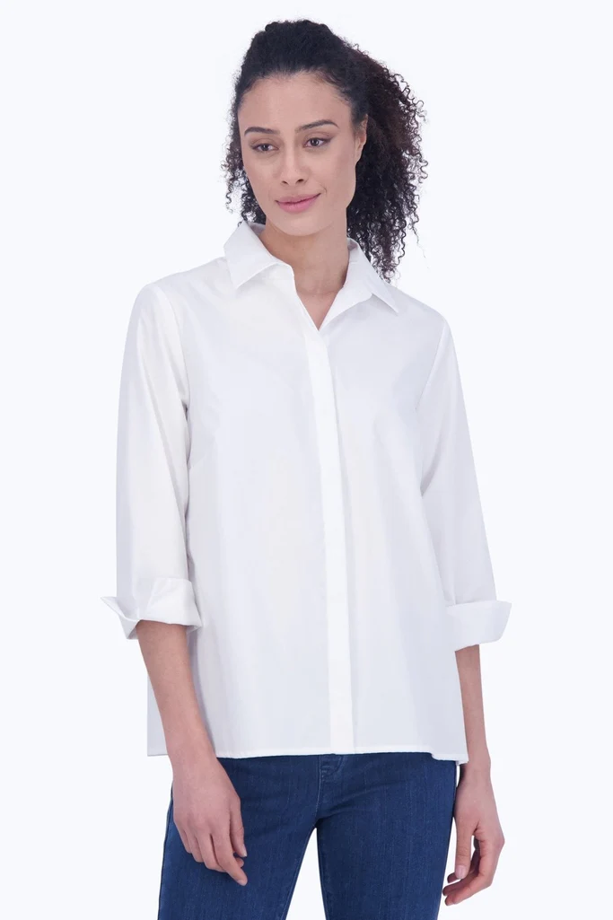 Beatrice No Iron Cavalry Twill 3/4 Sleeve Shirt - Image 4