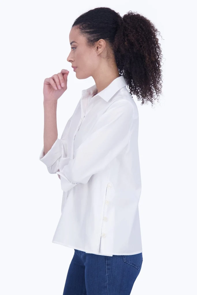 Beatrice No Iron Cavalry Twill 3/4 Sleeve Shirt - Image 6