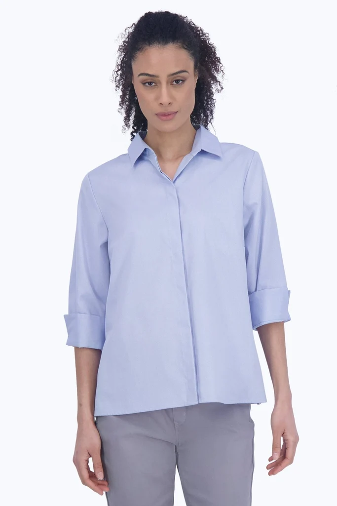 Beatrice Plus Cavalry Twill 3/4 Sleeve Shirt - Image 13