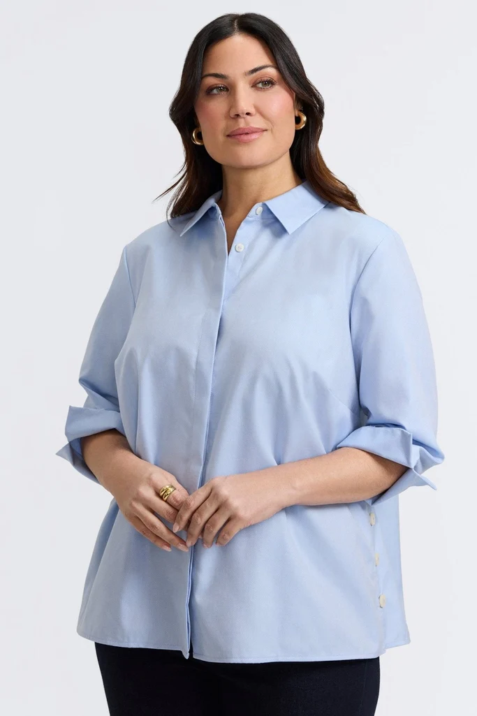Beatrice Plus Cavalry Twill 3/4 Sleeve Shirt - Image 5