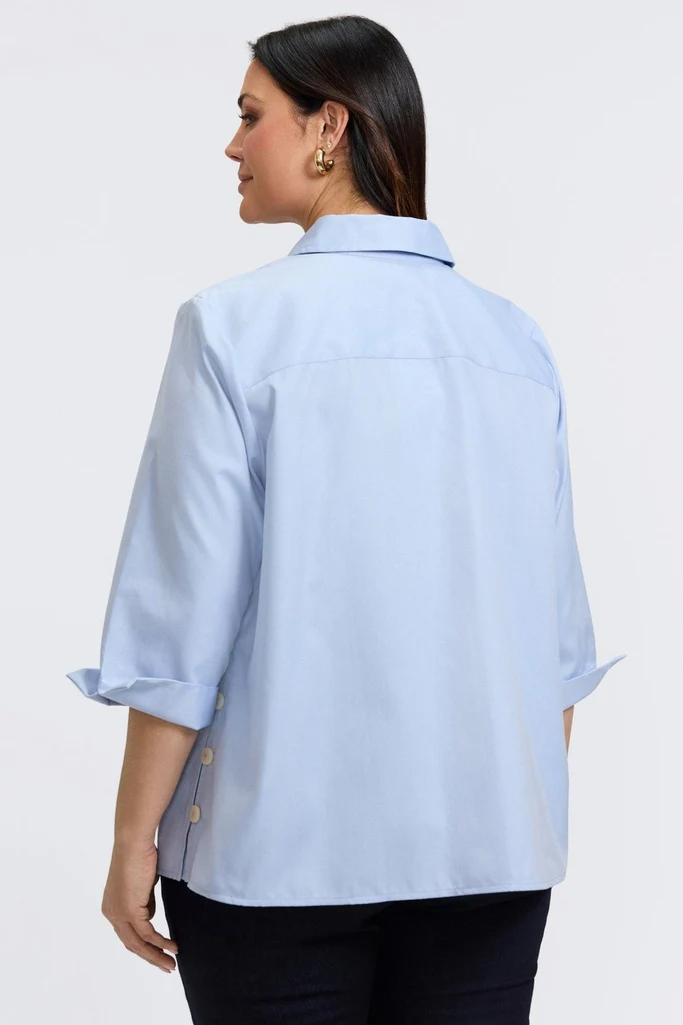 Beatrice Plus Cavalry Twill 3/4 Sleeve Shirt - Image 8