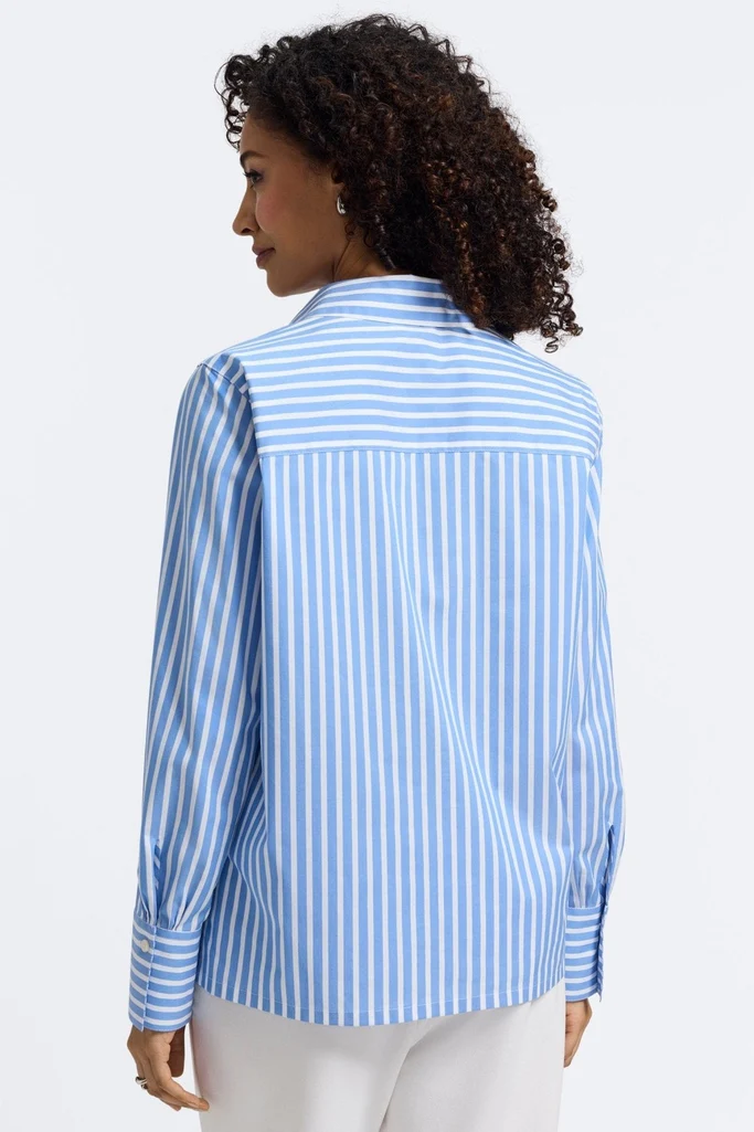 Bella No Iron Stretch Striped Long Sleeve Shirt - Image 4