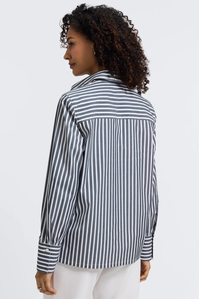 Bella No Iron Stretch Striped Long Sleeve Shirt - Image 8
