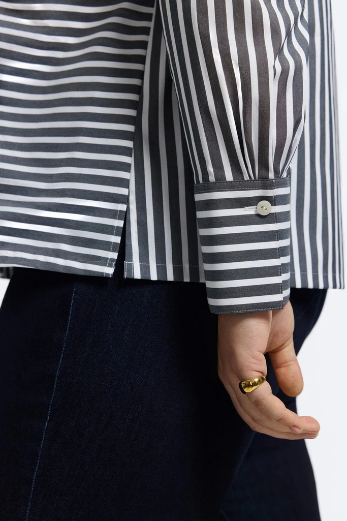 Bella Plus No Iron Stretch Striped Long Sleeve Shirt - Image 7