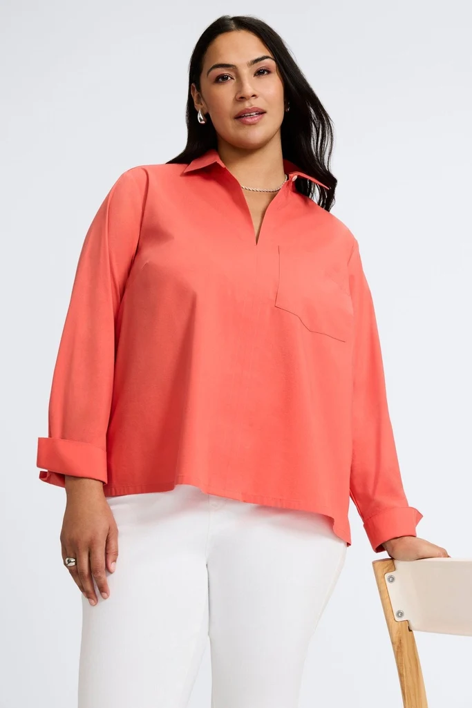 Bella Plus No Iron Stretch Long Sleeve Shirt - Image 12