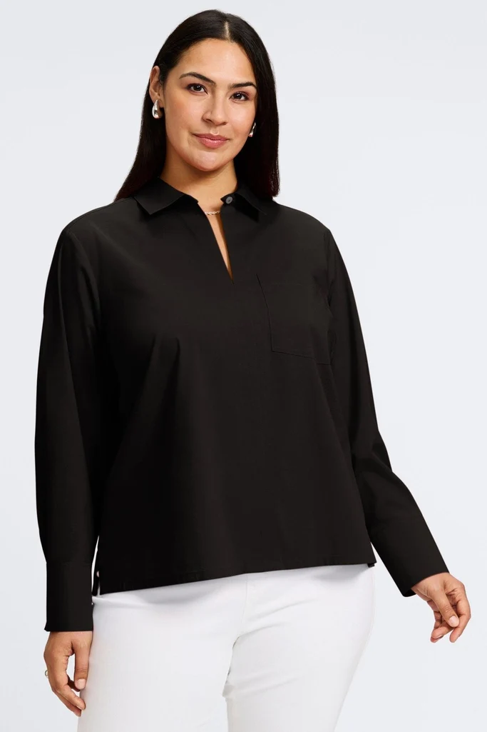 Bella Plus No Iron Stretch Long Sleeve Shirt - Image 4