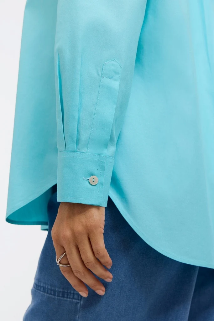 Boyfriend No Iron Pinpoint Long Sleeve Tunic - Image 13