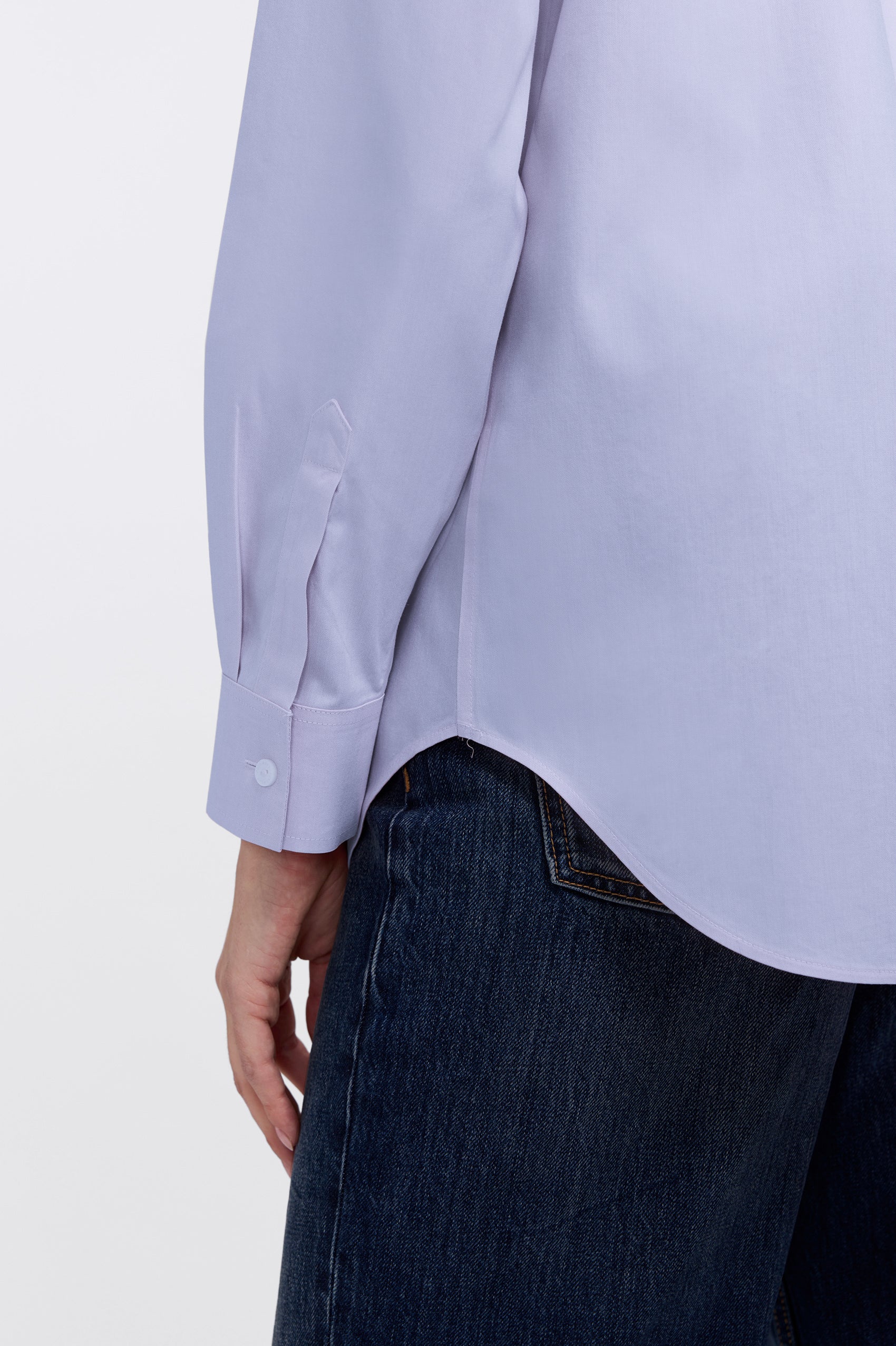 Boyfriend No Iron Pinpoint Long Sleeve Tunic - Image 17