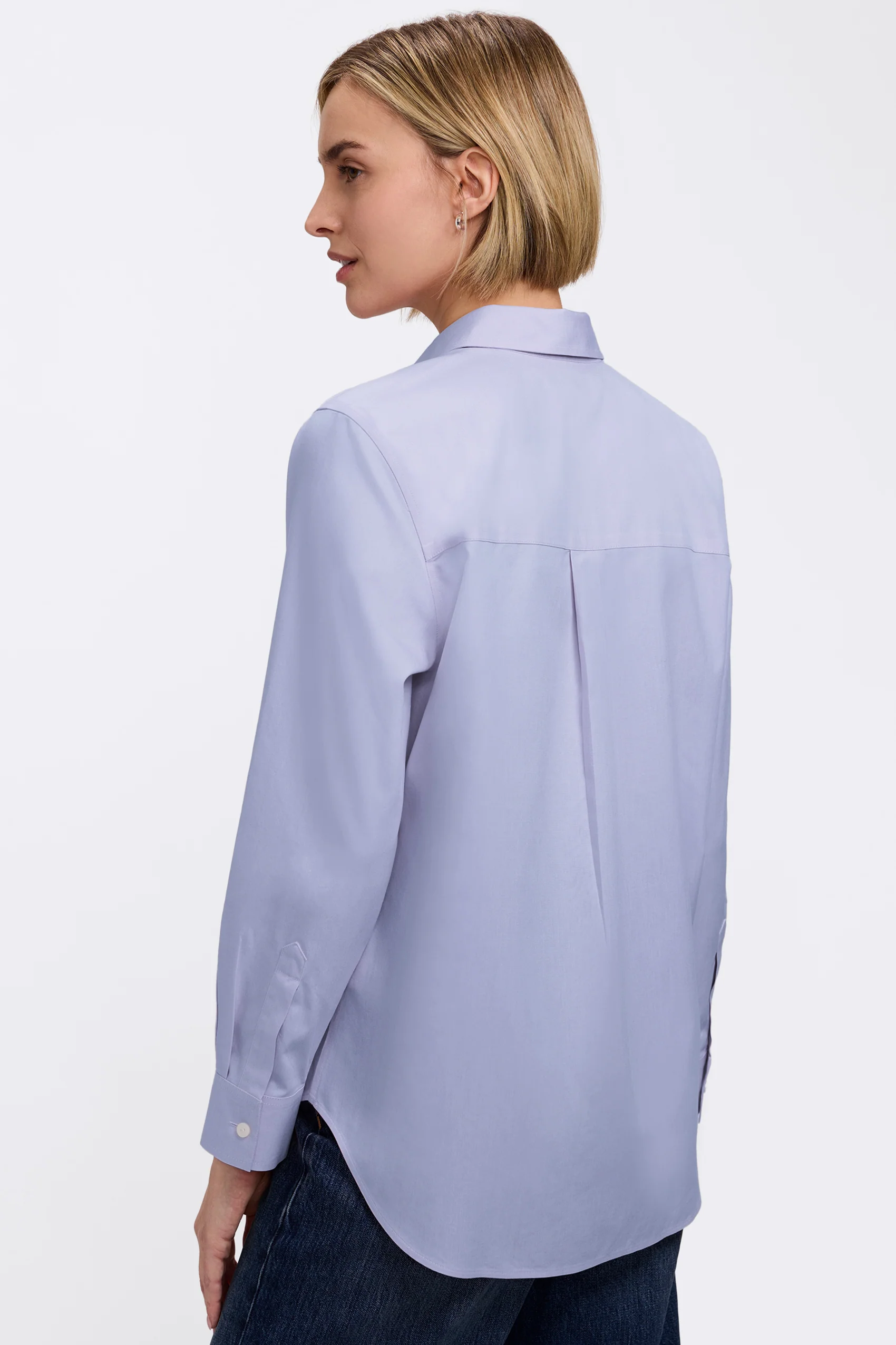 Boyfriend No Iron Pinpoint Long Sleeve Tunic - Image 18