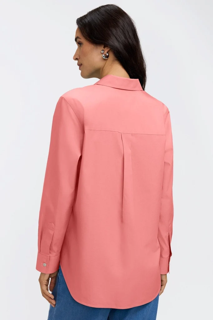 Boyfriend No Iron Pinpoint Long Sleeve Tunic - Image 22