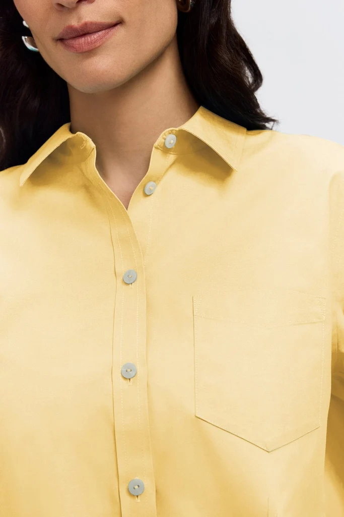 Boyfriend No Iron Pinpoint Long Sleeve Tunic - Image 24