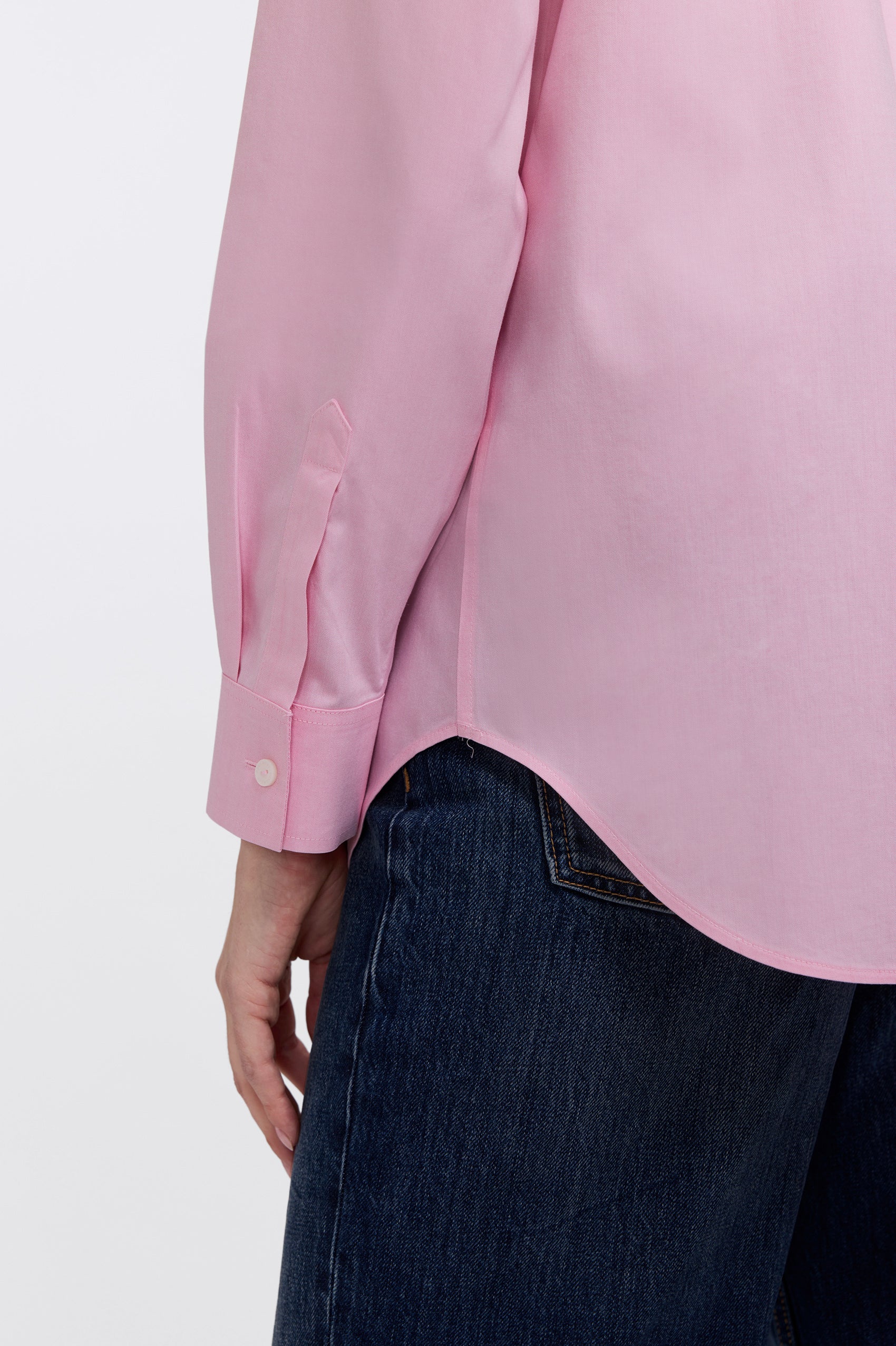 Boyfriend No Iron Pinpoint Long Sleeve Tunic - Image 8