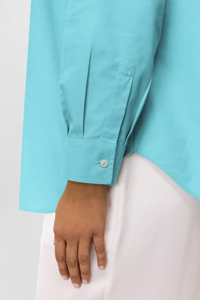 Boyfriend Plus No Iron Pinpoint Long Sleeve Tunic - Image 11