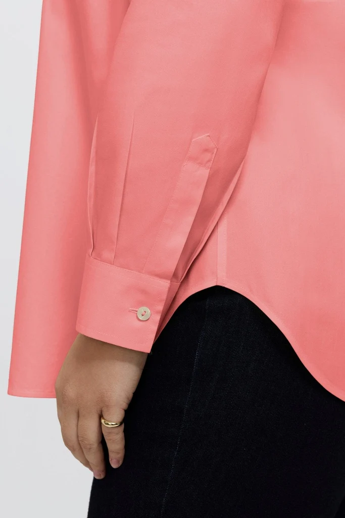 Boyfriend Plus No Iron Pinpoint Long Sleeve Tunic - Image 15