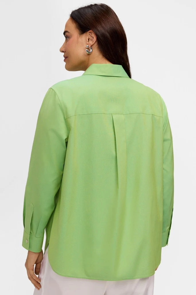 Boyfriend Plus No Iron Pinpoint Long Sleeve Tunic - Image 4