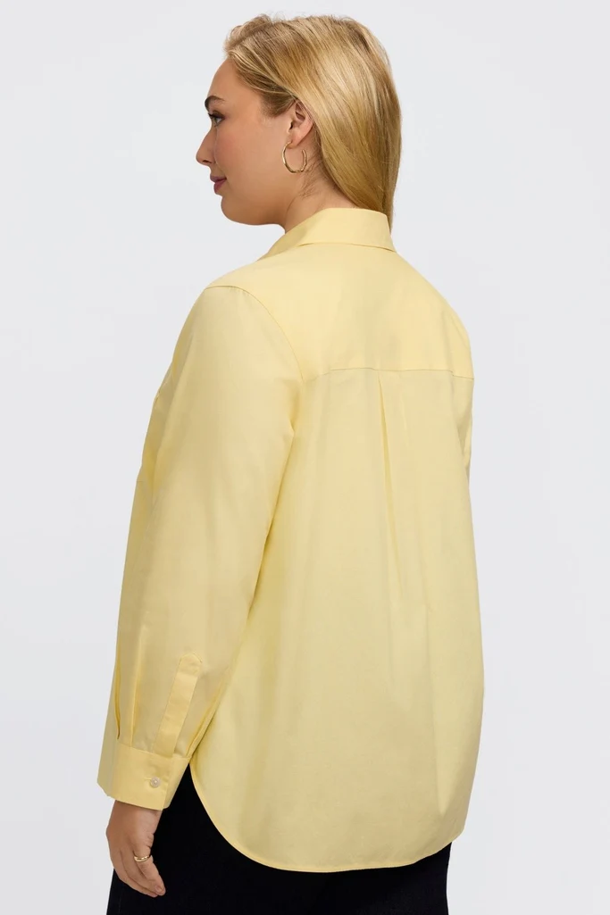 Boyfriend Plus No Iron Pinpoint Long Sleeve Tunic - Image 8