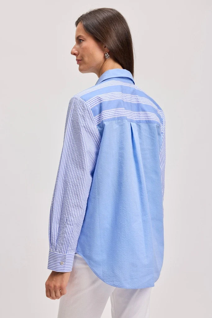 Boyfriend Seersucker Long Sleeve Tunic - Image 5