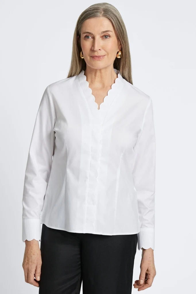 Bridget Stretch Matte Sateen Long Sleeve Shirt - Image 10