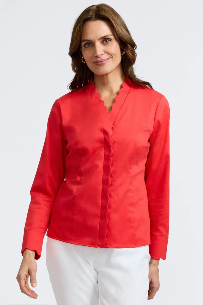 Bridget Stretch Matte Sateen Long Sleeve Shirt - Image 24