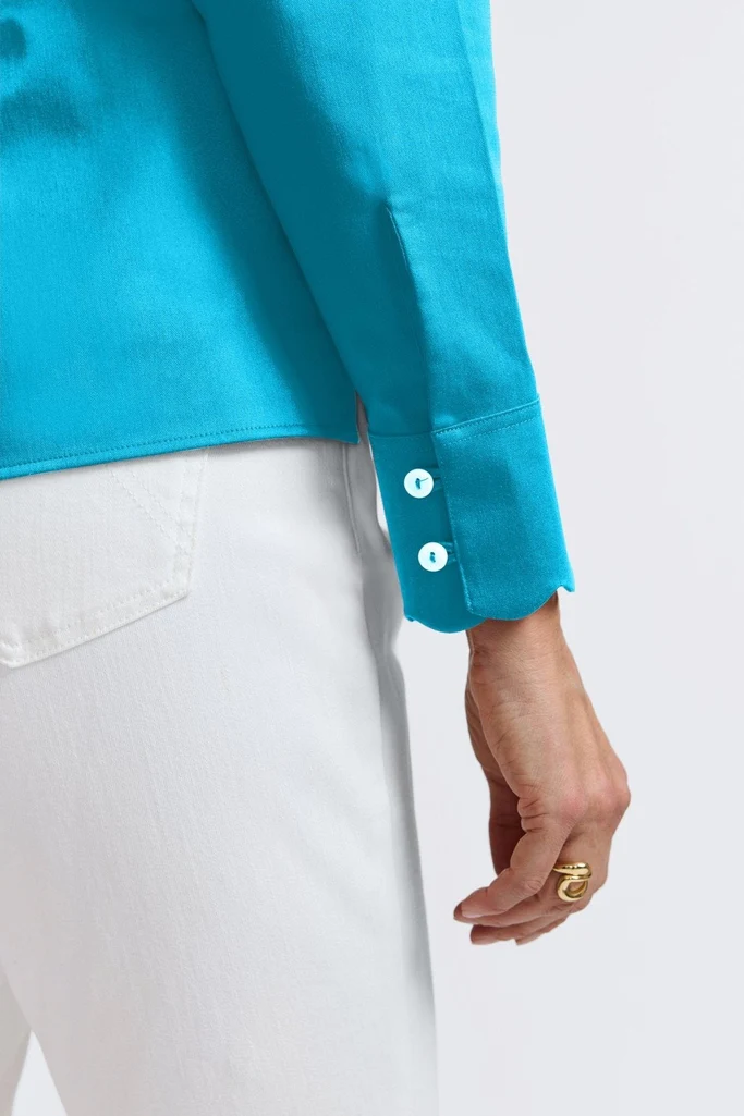 Bridget Stretch Matte Sateen Long Sleeve Shirt - Image 28