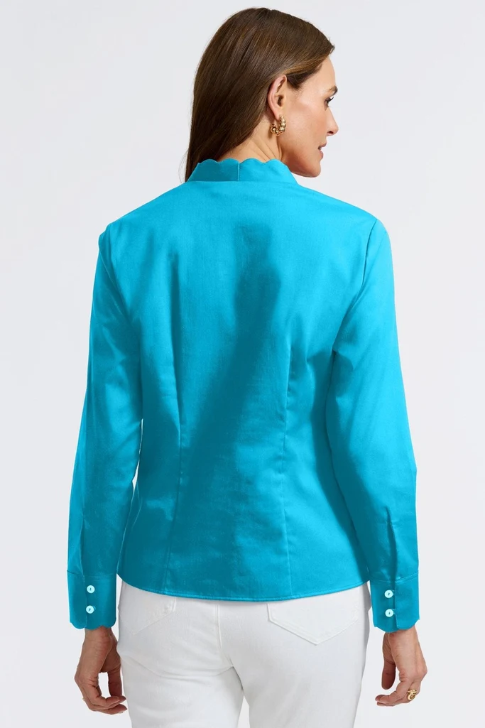 Bridget Stretch Matte Sateen Long Sleeve Shirt - Image 29
