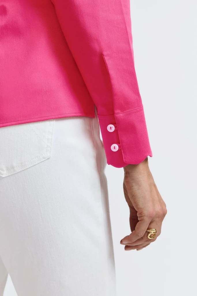 Bridget Stretch Matte Sateen Long Sleeve Shirt - Image 32
