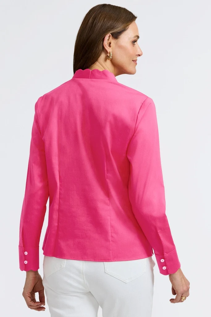 Bridget Stretch Matte Sateen Long Sleeve Shirt - Image 33