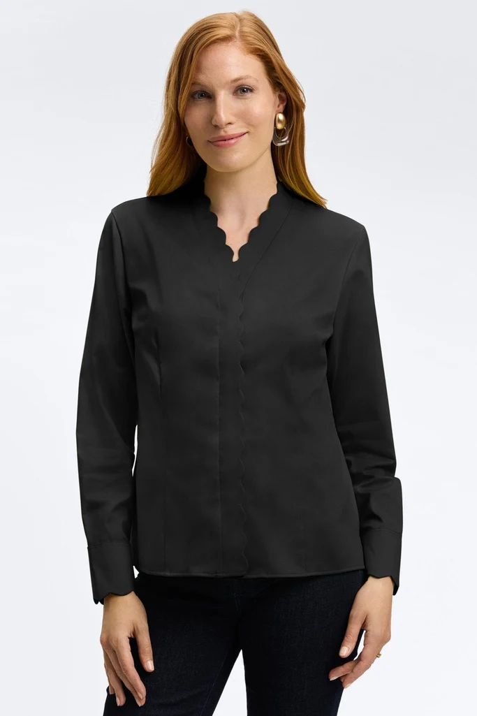 Bridget Stretch Matte Sateen Long Sleeve Shirt - Image 5