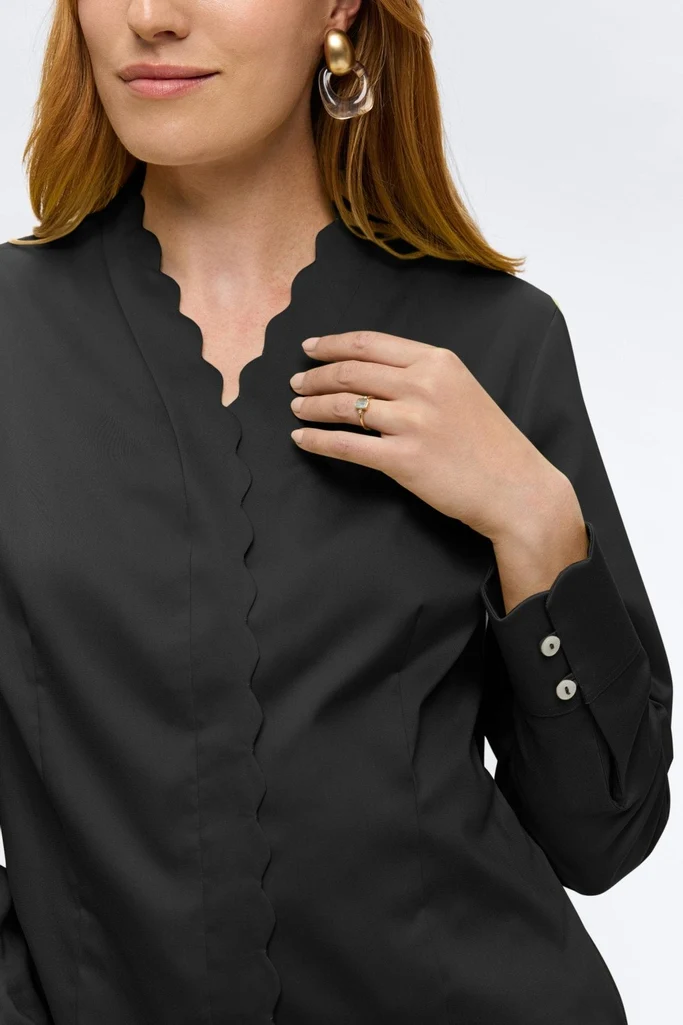 Bridget Stretch Matte Sateen Long Sleeve Shirt - Image 7