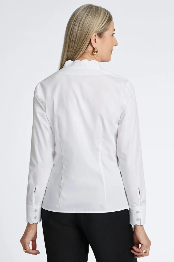 Bridget Stretch Matte Sateen Long Sleeve Shirt - Image 9