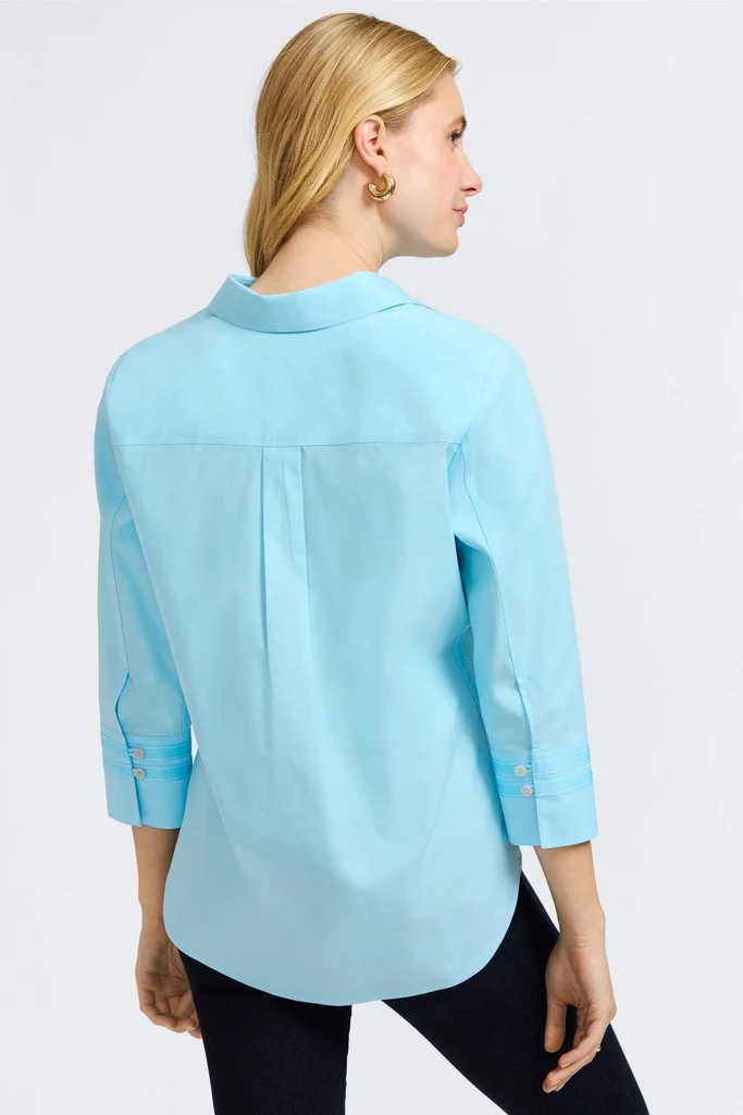 Brooke No Iron Pinpoint 3/4 Sleeve Shirt - Image 11