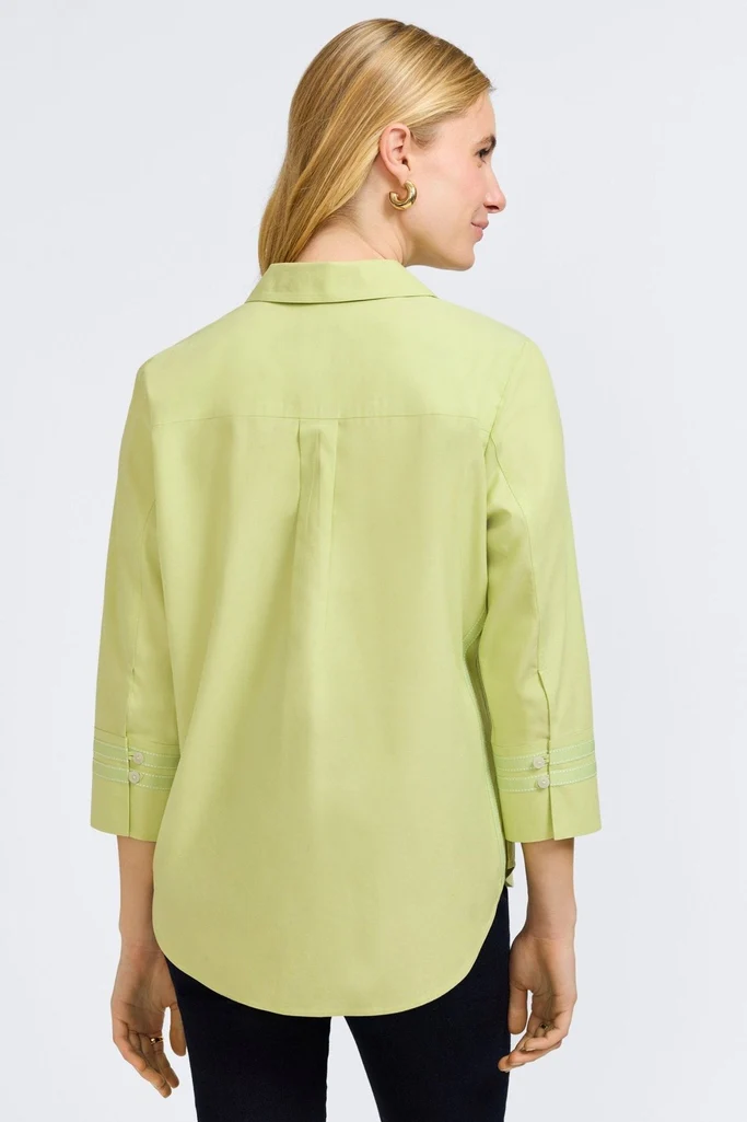 Brooke No Iron Pinpoint 3/4 Sleeve Shirt - Image 16