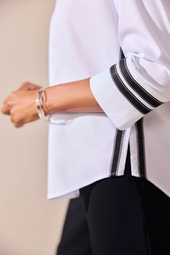 Brooke No Iron Pinpoint 3/4 Sleeve Shirt - Image 4